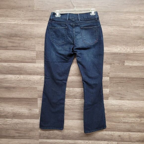 Banana Republic Urban Boot Cut Jeans Size 2 Womens Blue Denim Low Rise Dark Wash - Picture 3 of 16
